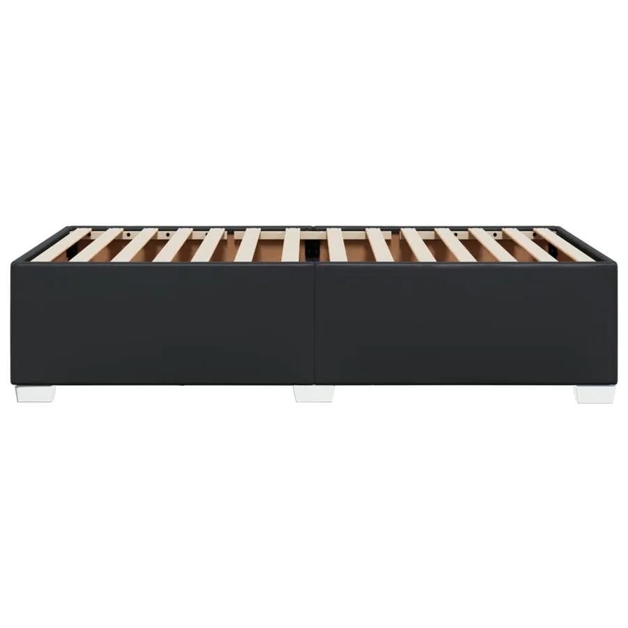 Cadre de lit sans matelas noir 90x200 cm similicuir - 5