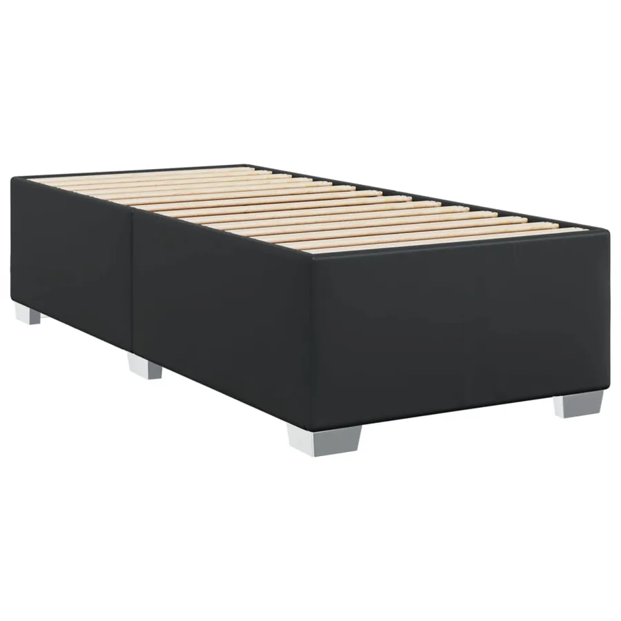Cadre de lit sans matelas noir 90x200 cm similicuir - 6