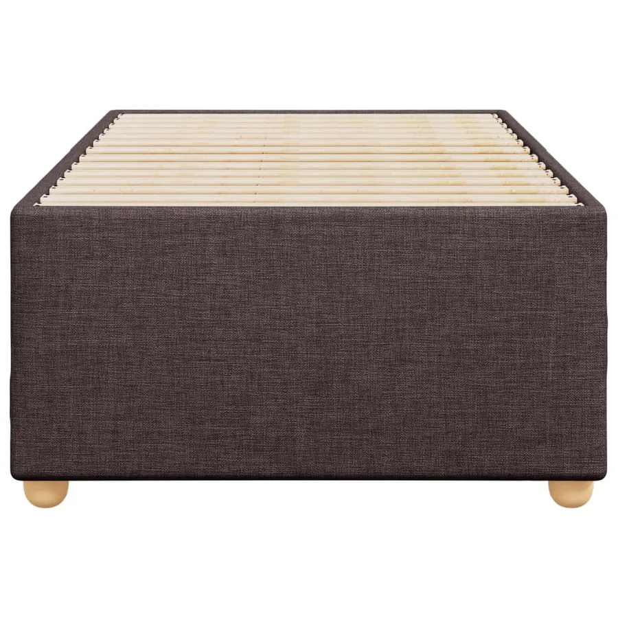 Cadre de lit sans matelas marron foncé 80x200 cm tissu - 4