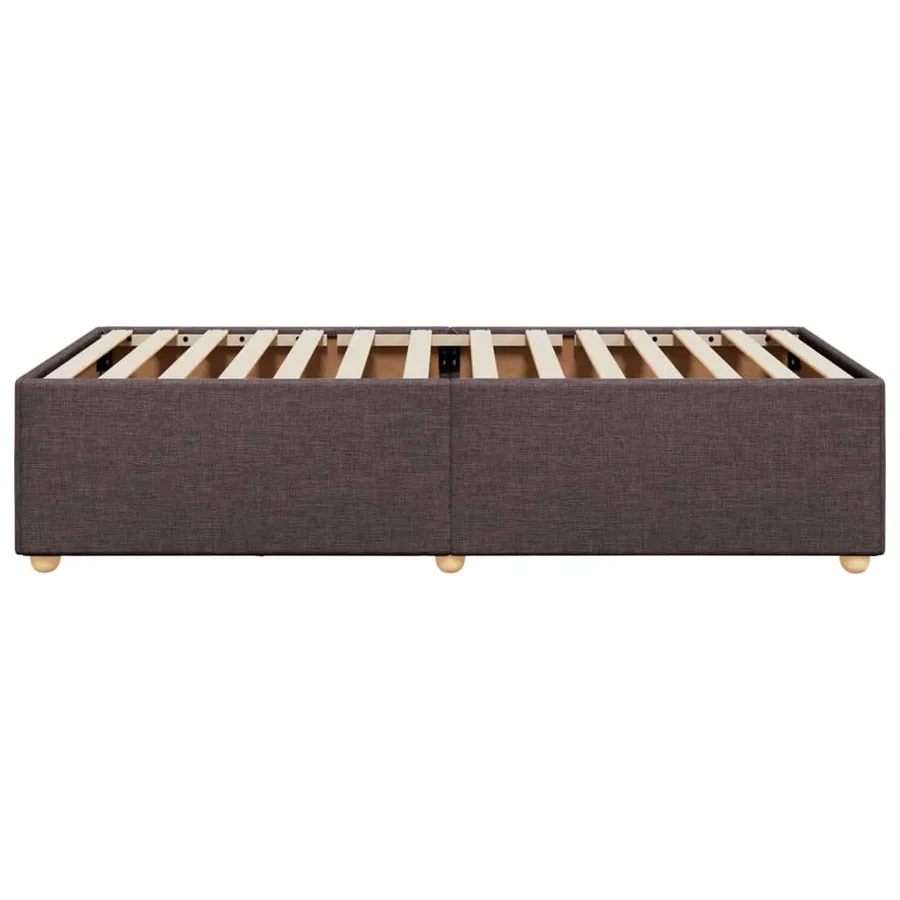 Cadre de lit sans matelas marron foncé 80x200 cm tissu - 5