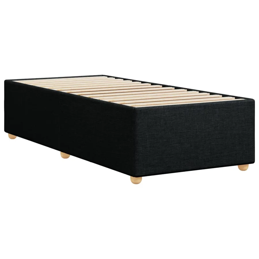 Cadre de lit sans matelas noir 90x200 cm tissu - 6