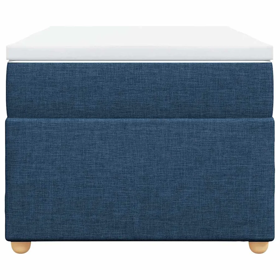 Sommier à lattes de lit avec matelas Bleu 100x200 cm Tissu - 4