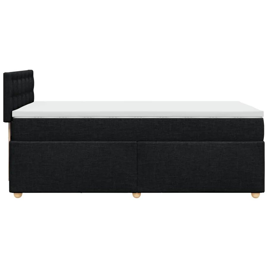 Sommier à lattes de lit avec matelas Noir 90x190 cm Tissu - 5