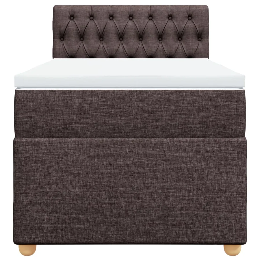 Sommier à lattes de lit avec matelas Marron foncé 100x200 cm - 4