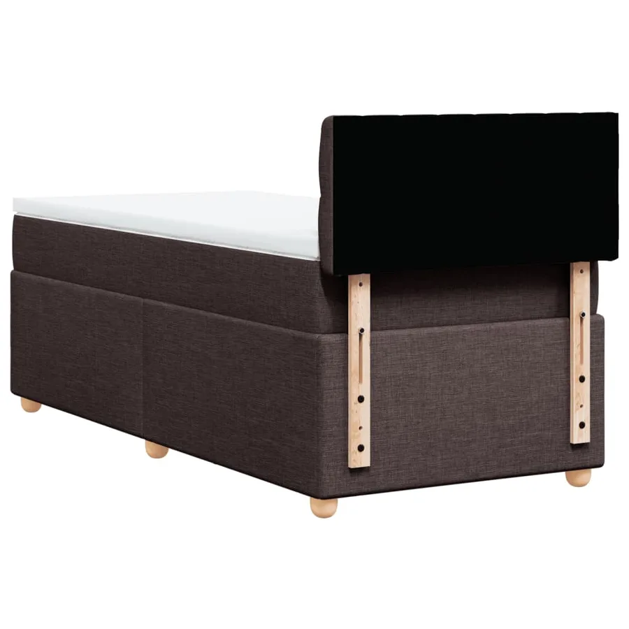 Sommier à lattes de lit avec matelas Marron foncé 100x200 cm - 6