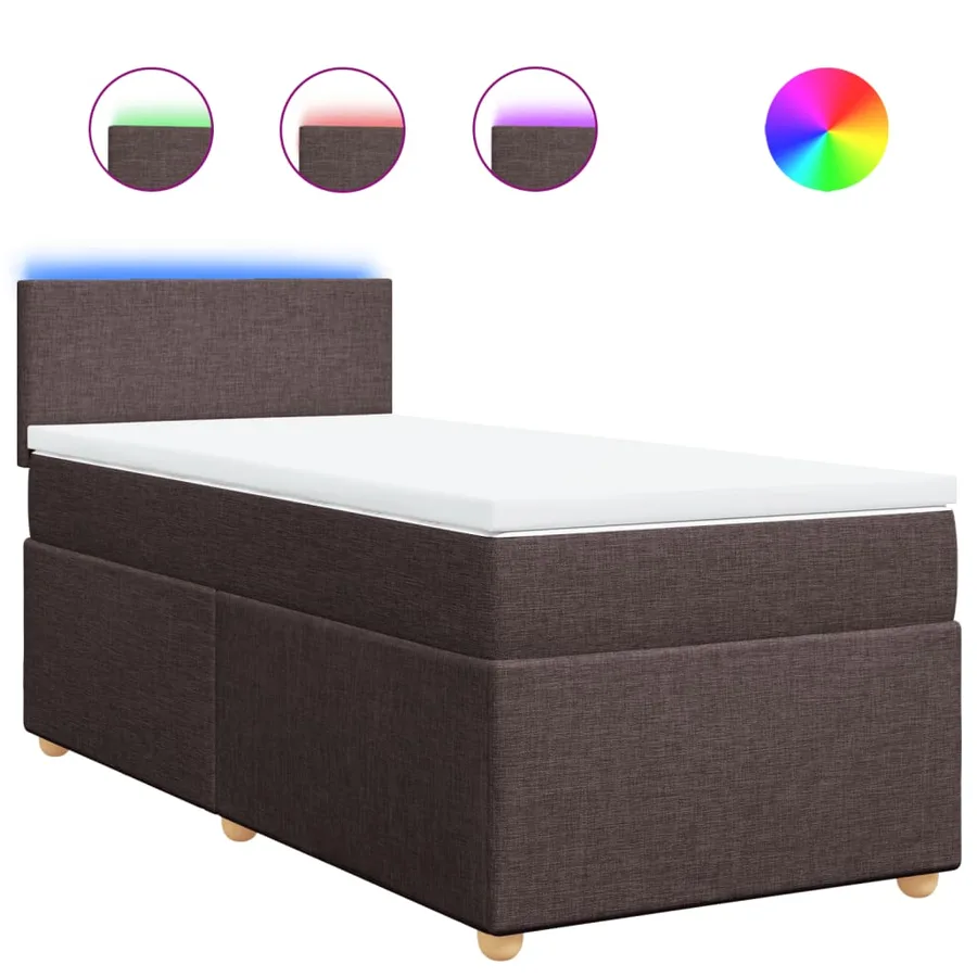 Sommier à lattes de lit avec matelas Marron foncé 100x200 cm - 2