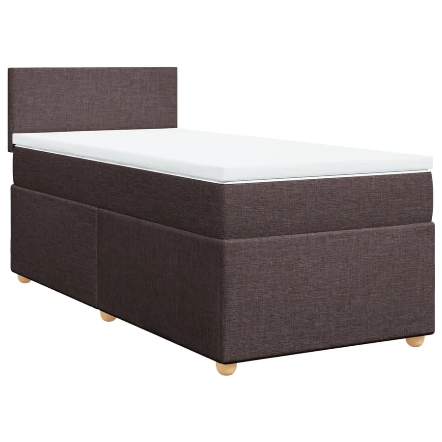 Sommier à lattes de lit avec matelas Marron foncé 100x200 cm - 2