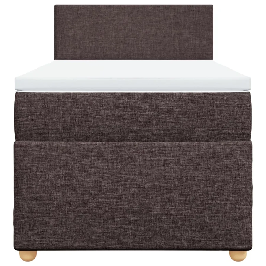 Sommier à lattes de lit avec matelas Marron foncé 100x200 cm - 4