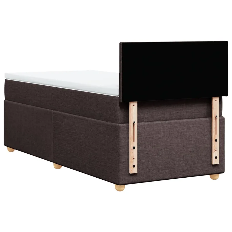 Sommier à lattes de lit avec matelas Marron foncé 100x200 cm - 6