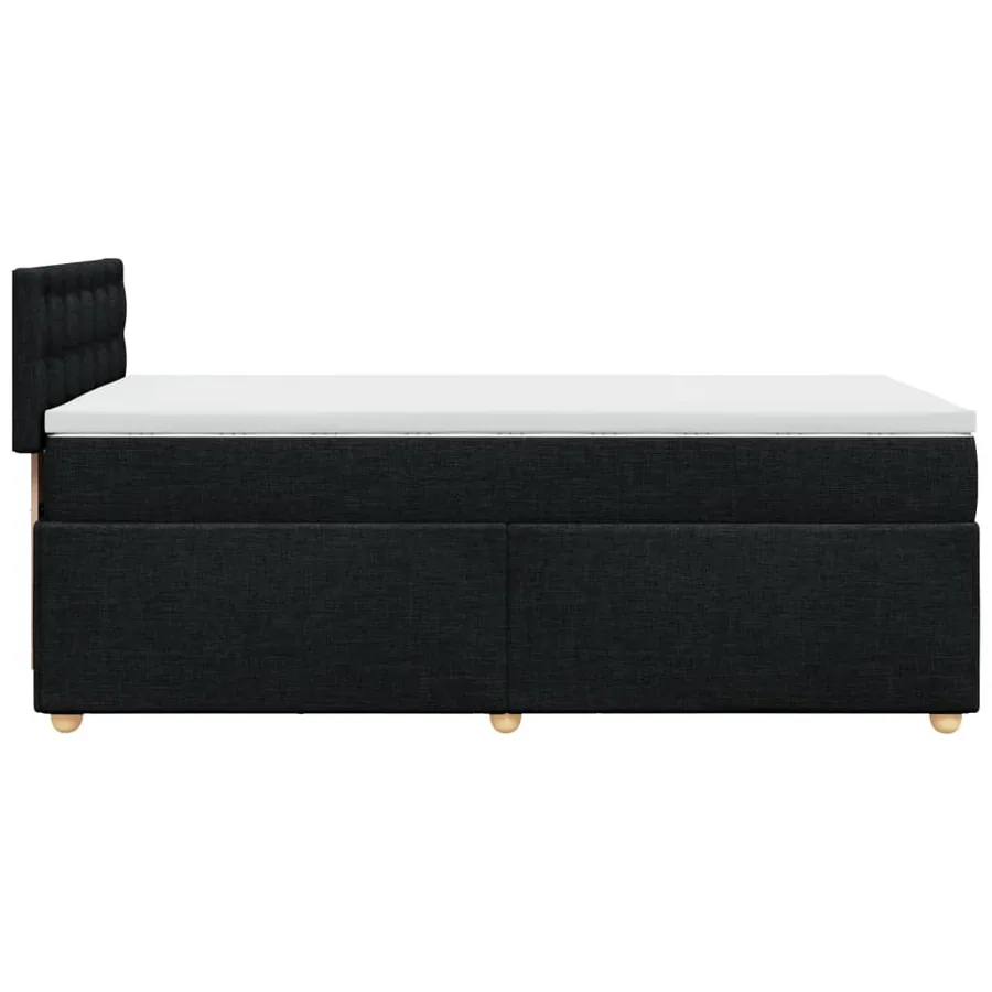Sommier à lattes de lit avec matelas noir 90x190 cm simple tissu - 5