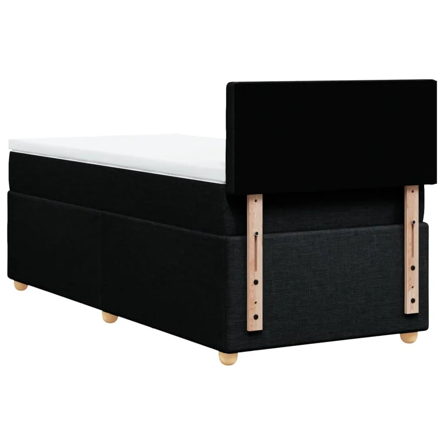 Sommier à lattes de lit avec matelas noir 90x190 cm simple tissu - 6