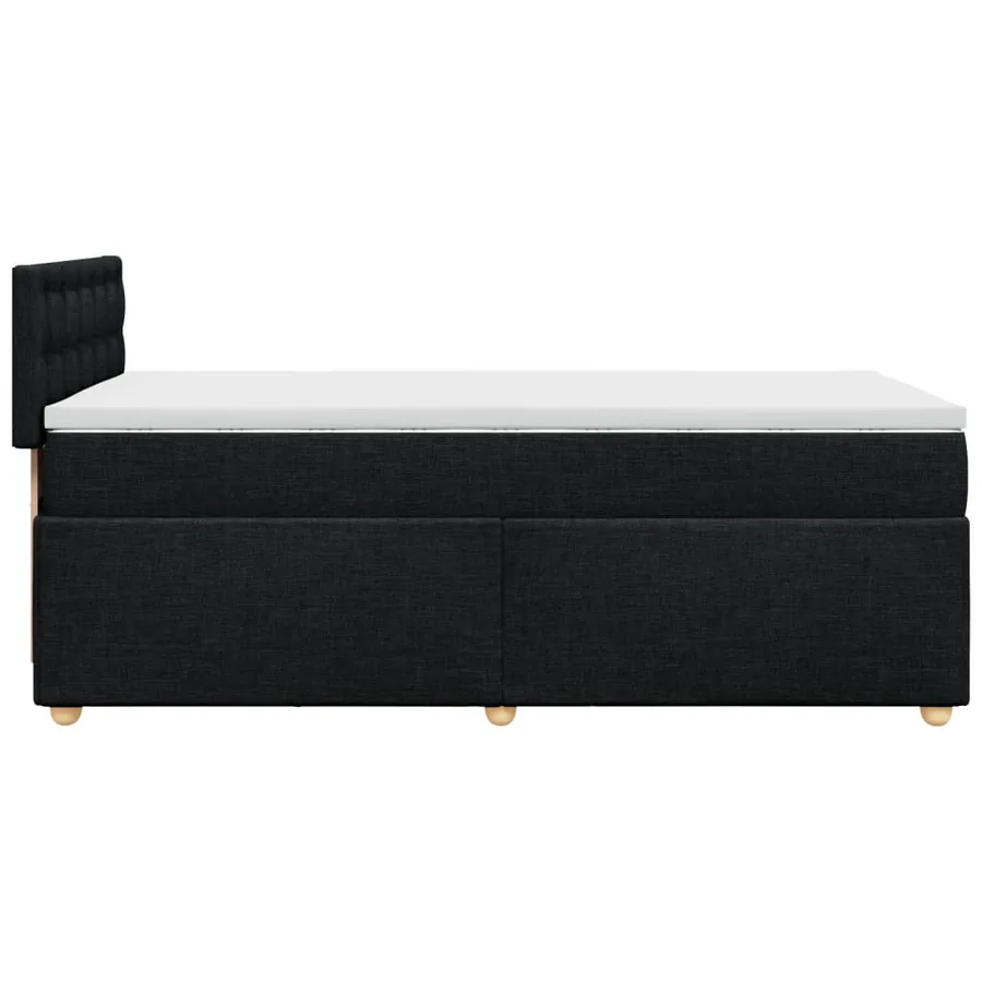 Sommier à lattes de lit avec matelas Noir 90x190 cm Tissu - 7