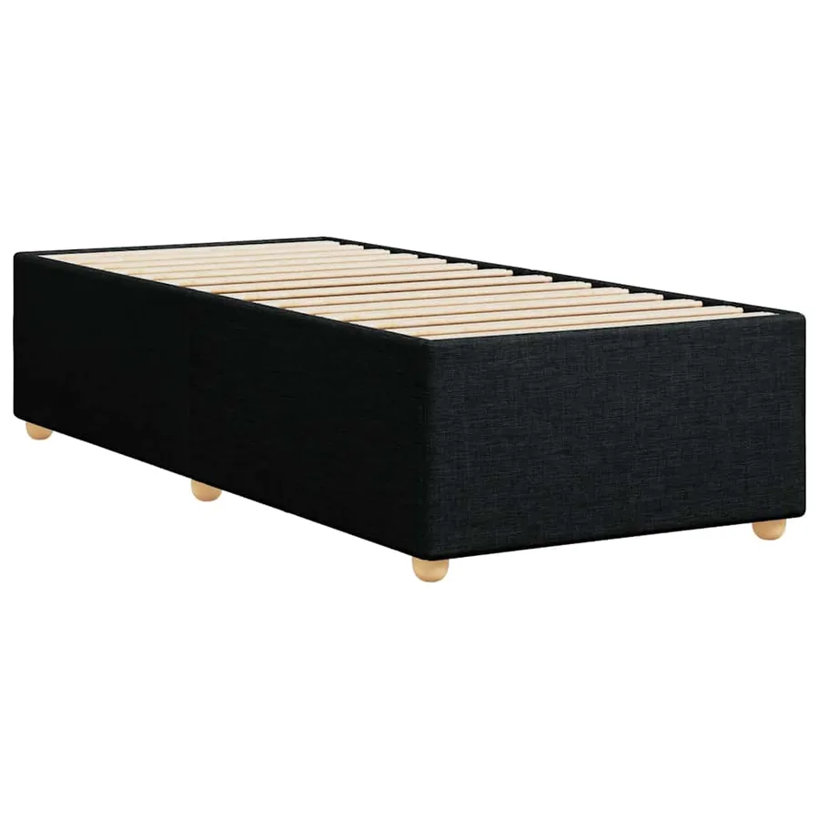 Cadre de lit sans matelas tissu noir simple - 6