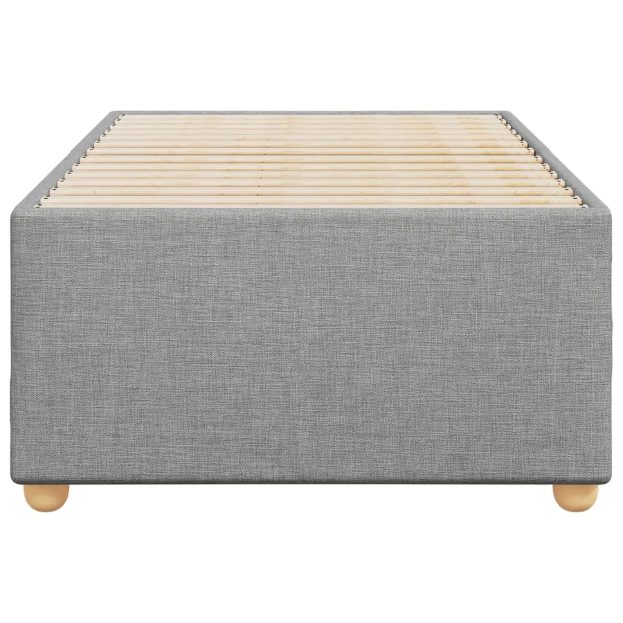 Cadre de lit sans matelas gris clair 100x200 cm tissu - 4