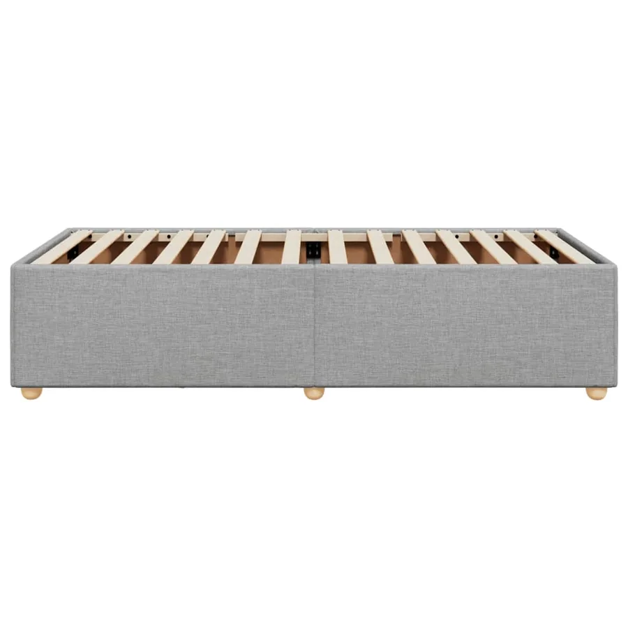 Cadre de lit sans matelas gris clair 100x200 cm tissu - 5