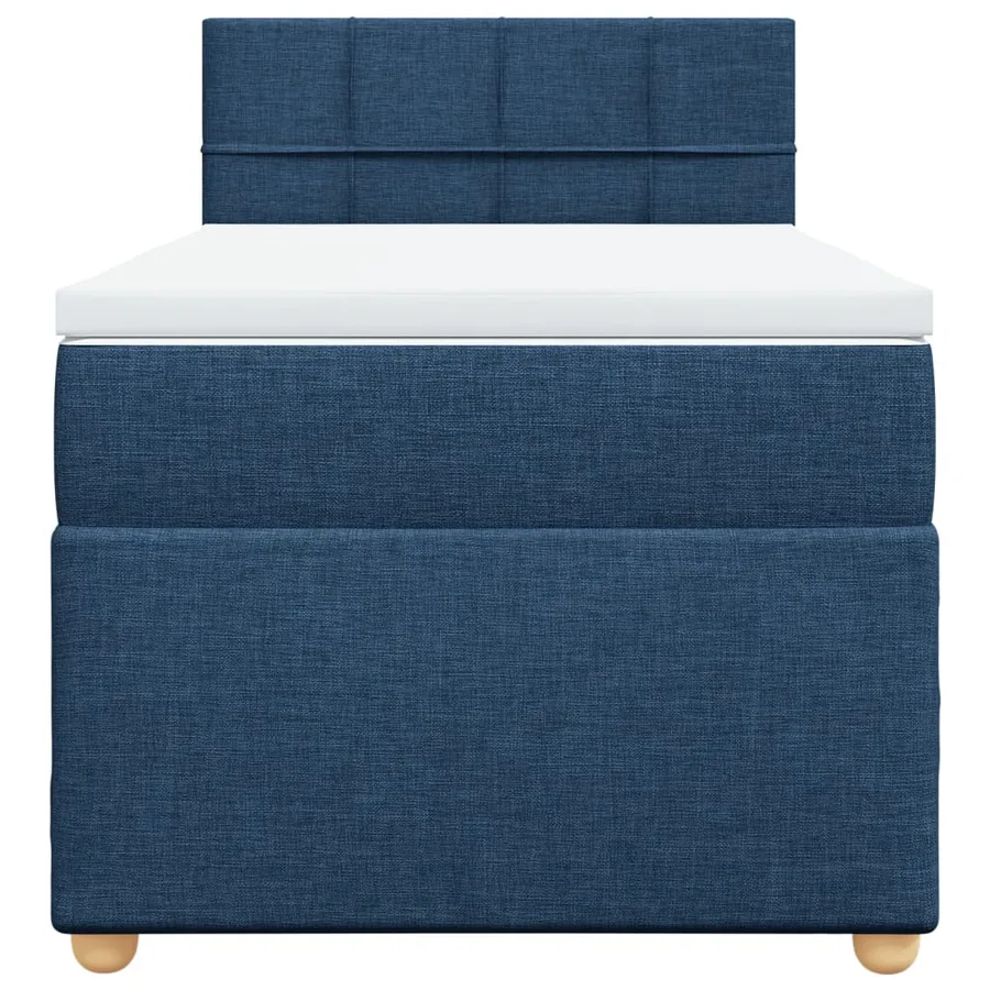 Sommier à lattes de lit avec matelas Bleu 80x200 cm Tissu - 6