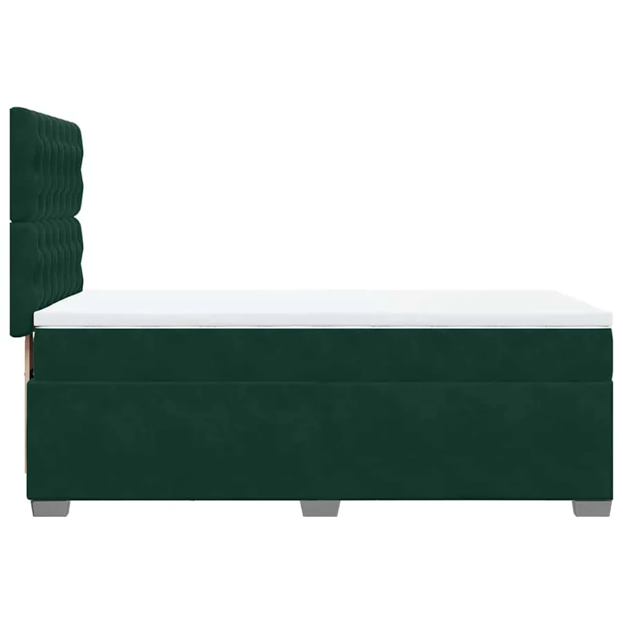 Sommier à lattes de lit avec matelas Vert foncé 90x200 cm - 11