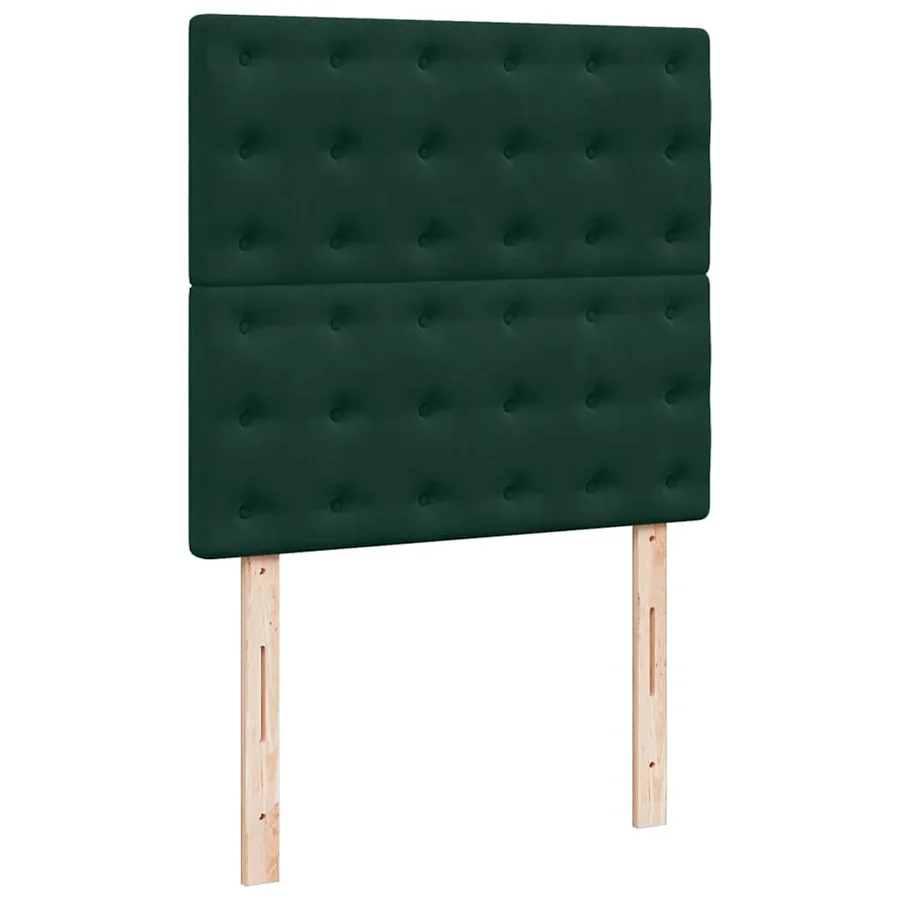 Sommier à lattes de lit avec matelas Vert foncé 90x200 cm - 7