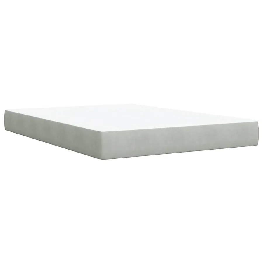 Sommier à lattes de lit et matelas Gris clair 160x200cm Velours - 9