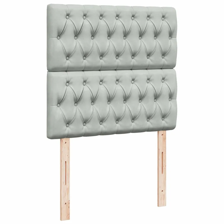 Sommier à lattes de lit et matelas Gris clair 90x200 cm Velours - 8