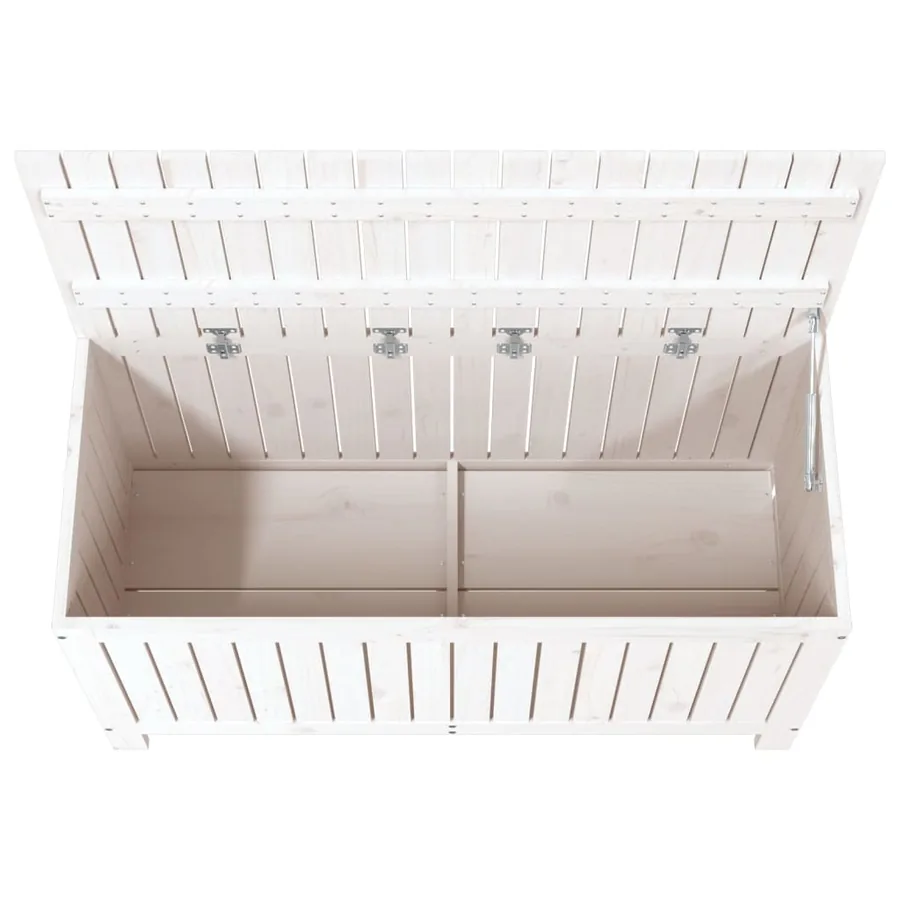 Boîte de rangement de jardin Blanc 115x49x60 cm Bois de pin - 8