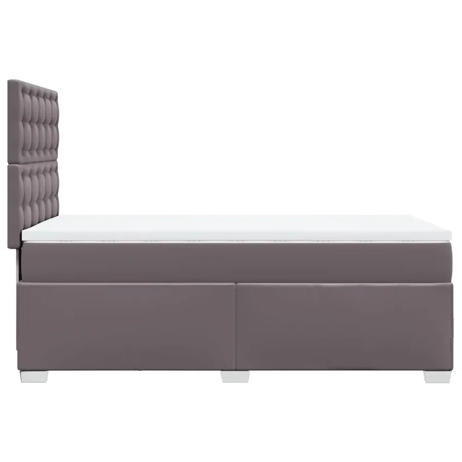 Sommier à lattes de lit avec matelas Gris 100x200 cm Similicuir - 9
