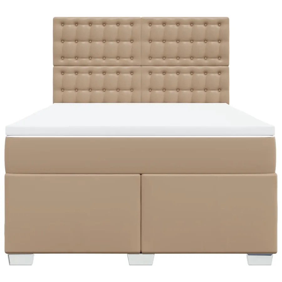Sommier à lattes de lit avec matelas Cappuccino 140x200 cm - 4