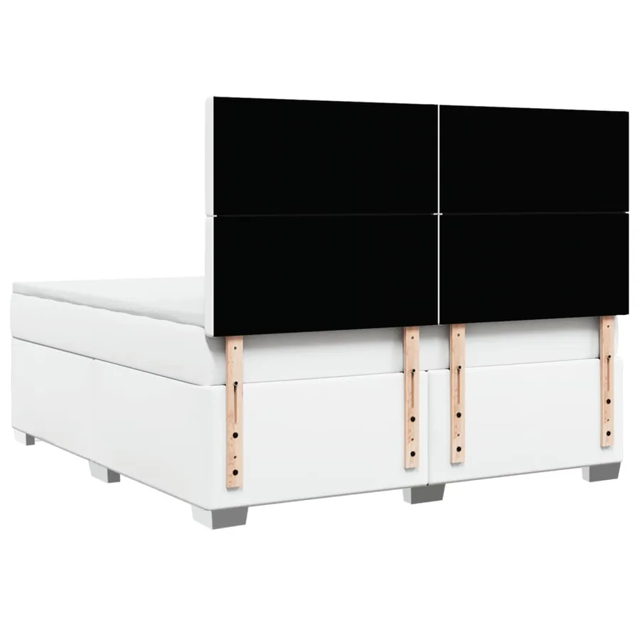 Sommier à lattes de lit avec matelas Blanc 180x200cm Similicuir - 10
