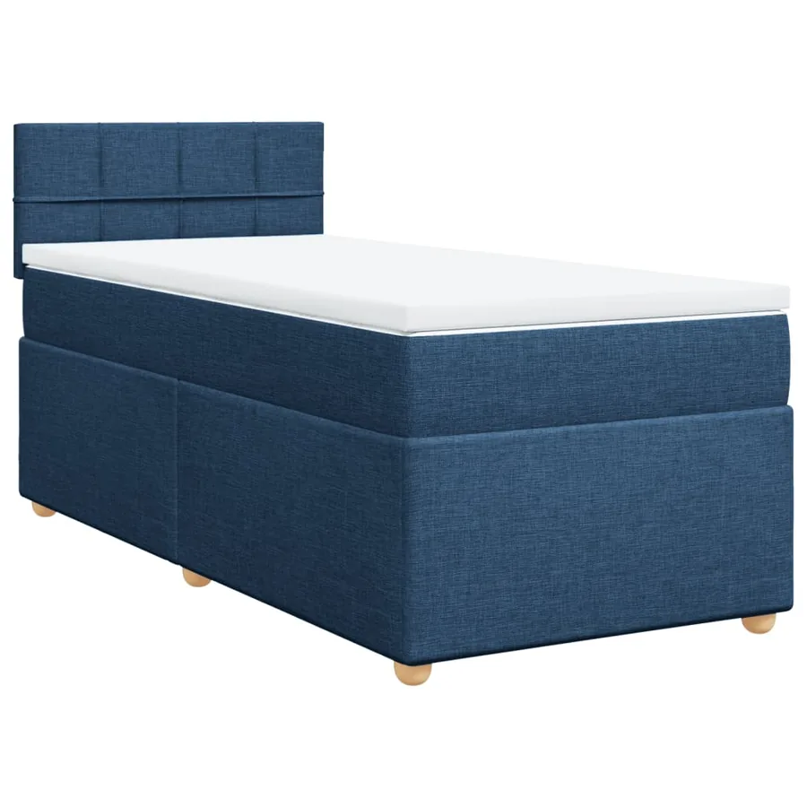 Sommier à lattes de lit avec matelas Bleu 80x200 cm Tissu - 2