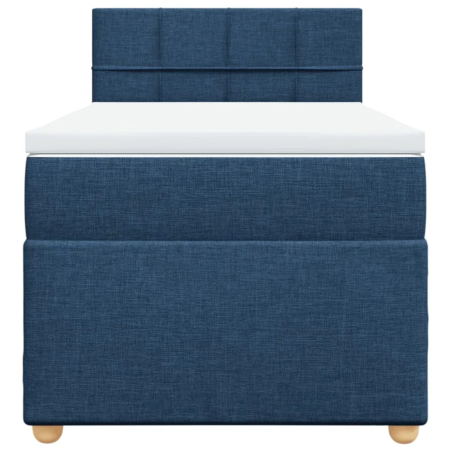 Sommier à lattes de lit avec matelas Bleu 80x200 cm Tissu - 4