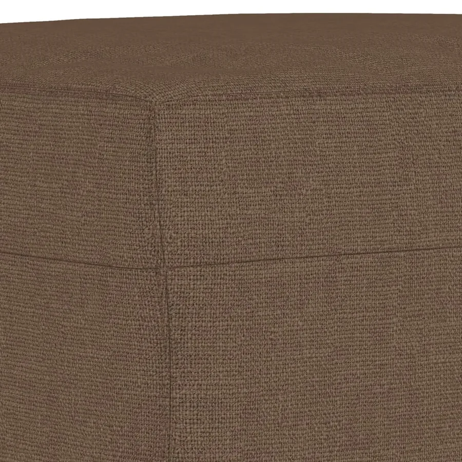 Ensemble de canapés 3 pcs avec coussins marron tissu - 6