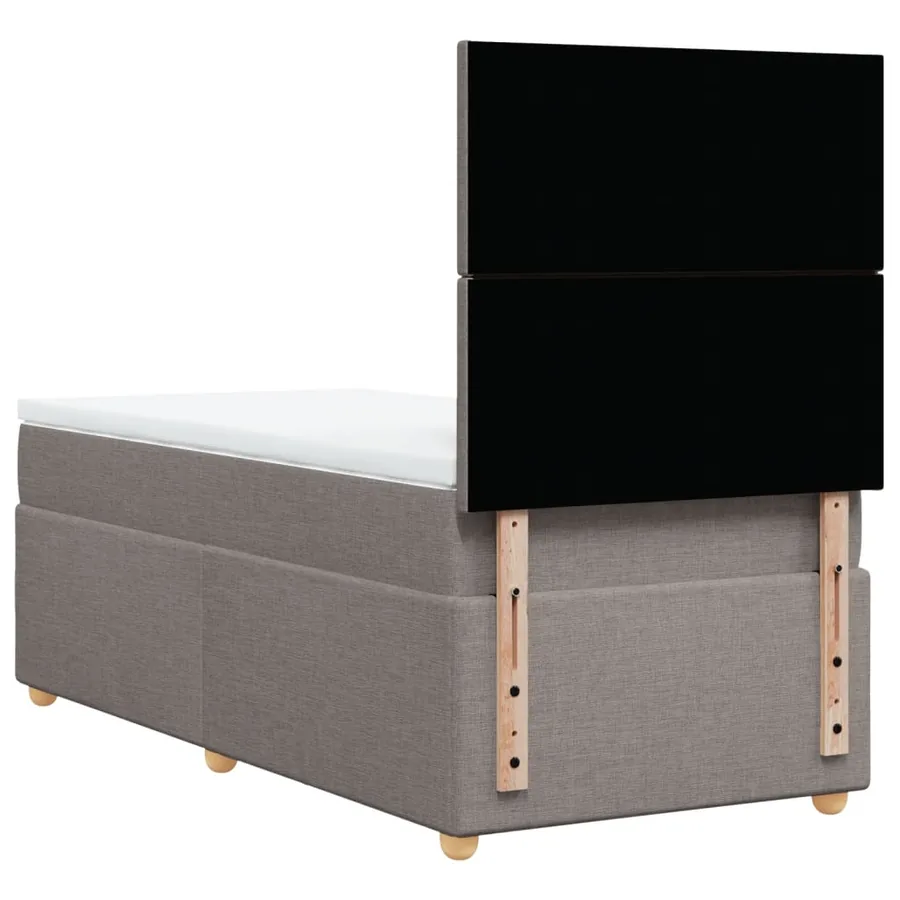 Sommier à lattes de lit avec matelas Taupe 100x200 cm Tissu - 6
