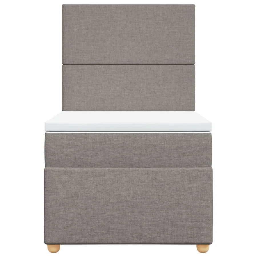 Sommier à lattes de lit avec matelas Taupe 100x200 cm Tissu - 6