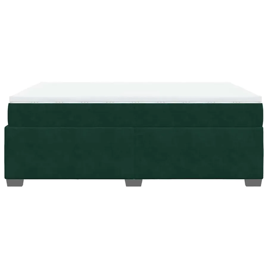 Sommier à lattes de lit et matelas Vert foncé 160x200cm Velours - 8