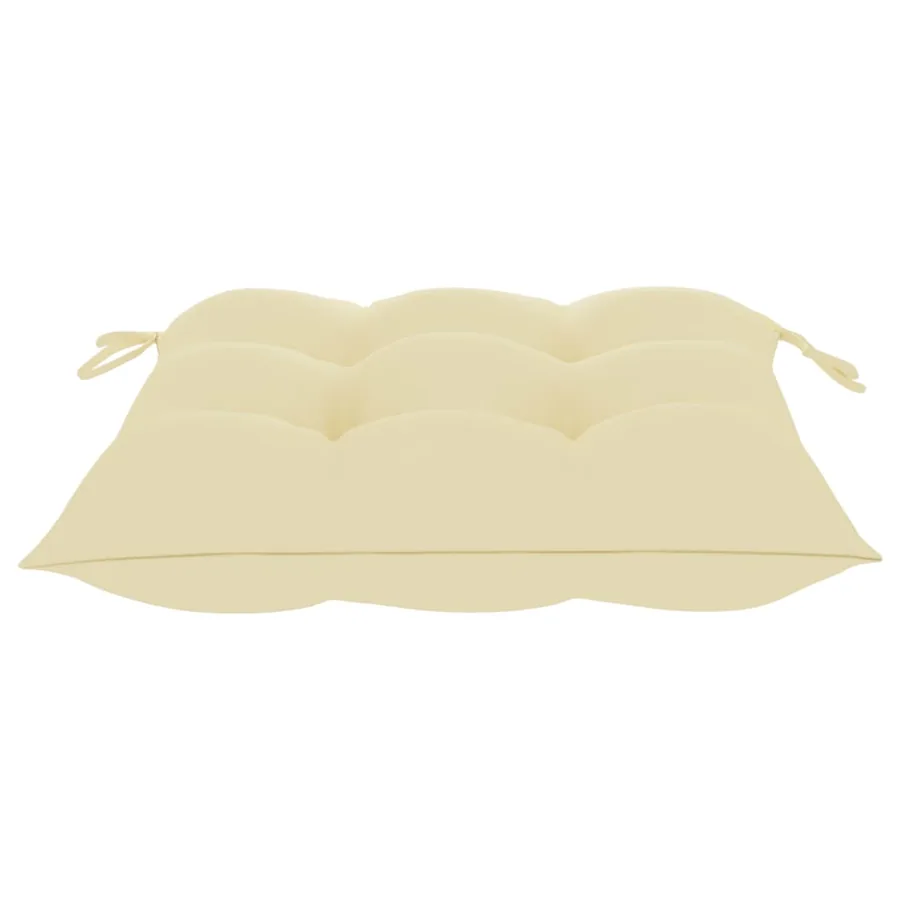 Chaises de jardin avec coussins lot de 2 Teck solide et acier - 13