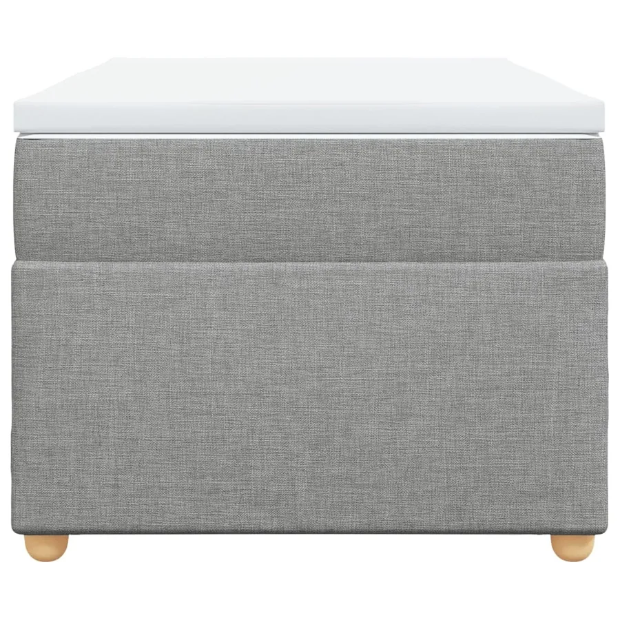 Sommier à lattes de lit avec matelas Gris clair 90x200 cm Tissu - 4