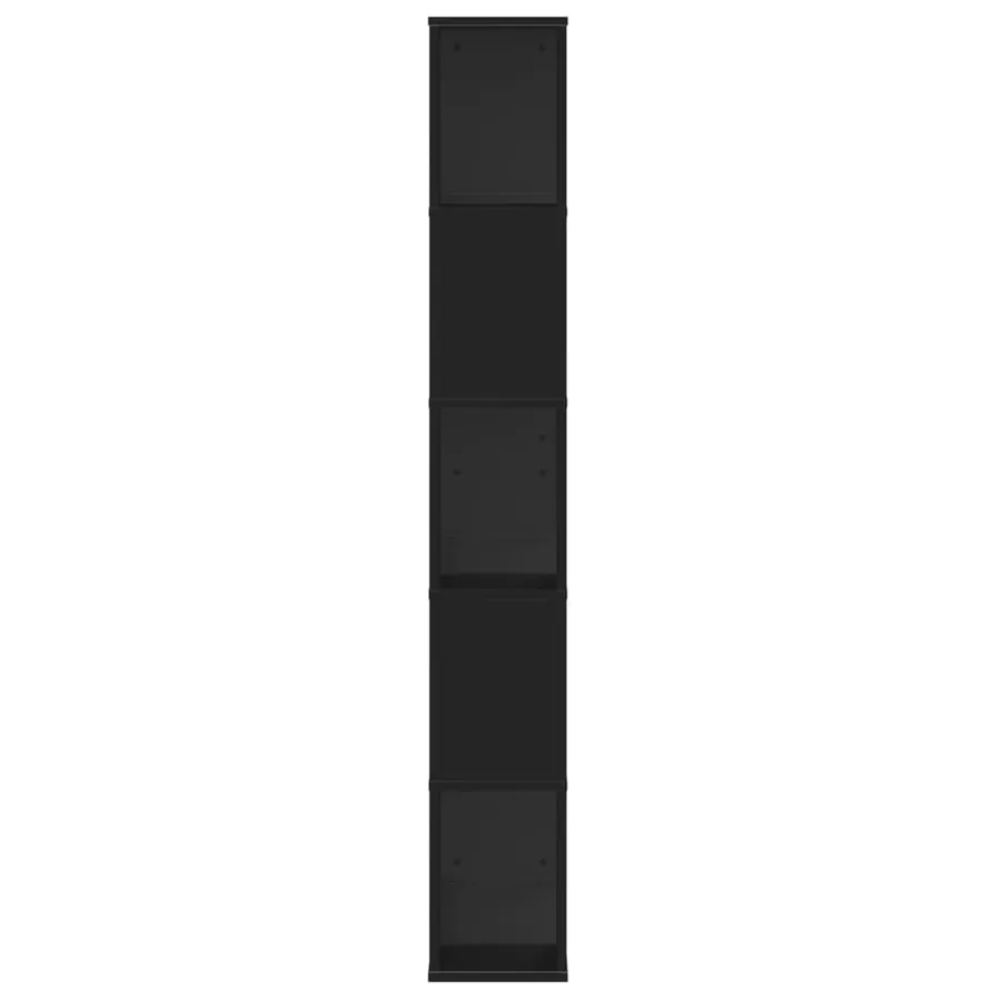 Bibliothèque 5 niveaux noir 80,5x23,5x162,5 cm bois ingénierie - 4