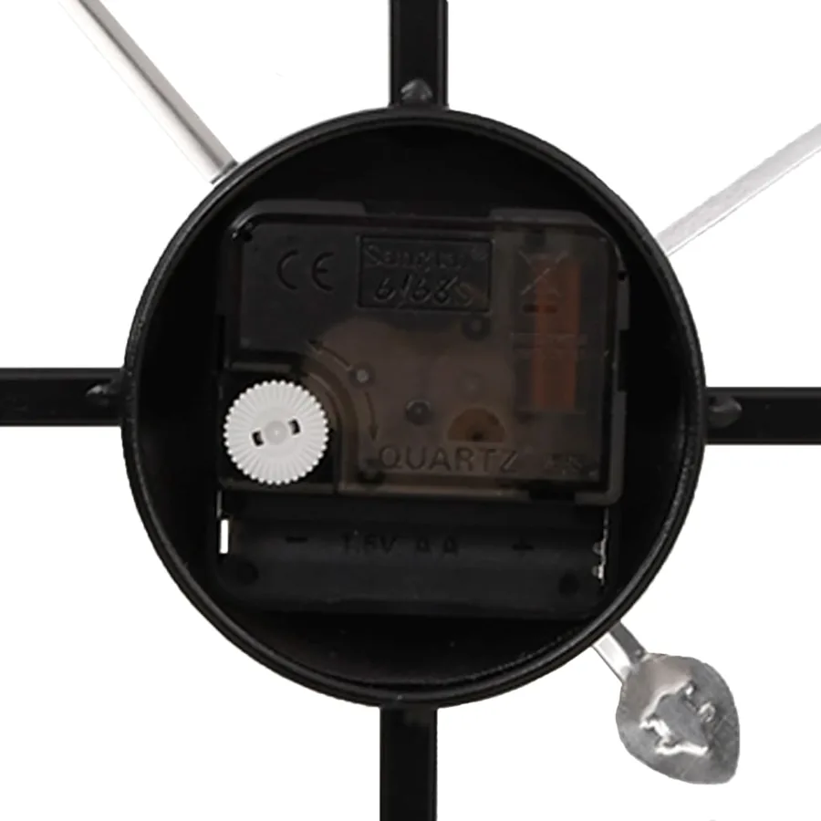 Horloge murale noir Ø50 cm fer - 6