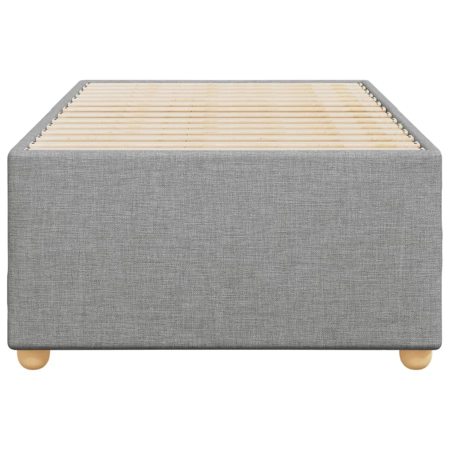 Cadre de lit sans matelas gris clair 90x200 cm tissu - 4