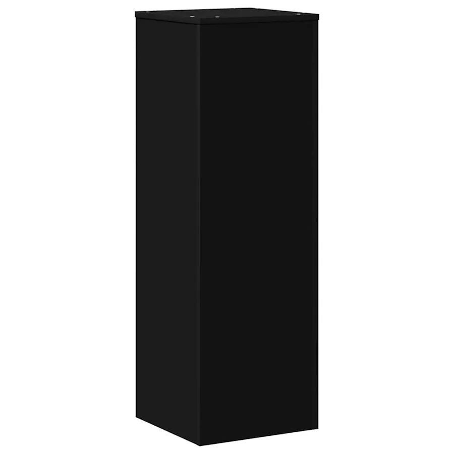 Support pour plantes noir 33x33x100 cm bois d'ingénierie - 2