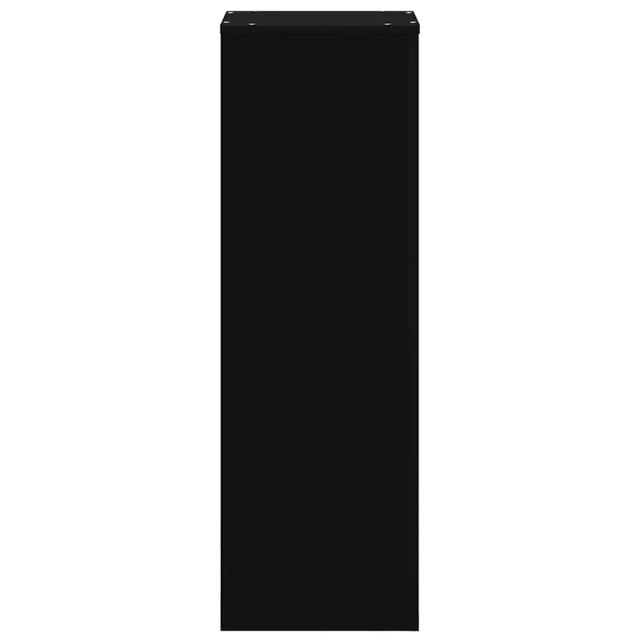 Support pour plantes noir 33x33x100 cm bois d'ingénierie - 4