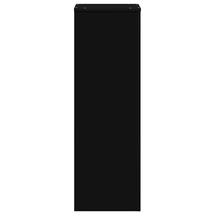 Support pour plantes noir 33x33x100 cm bois d'ingénierie - 5