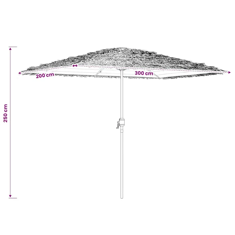 Parasol de jardin avec mât en acier vert 300x200x250 cm - 10