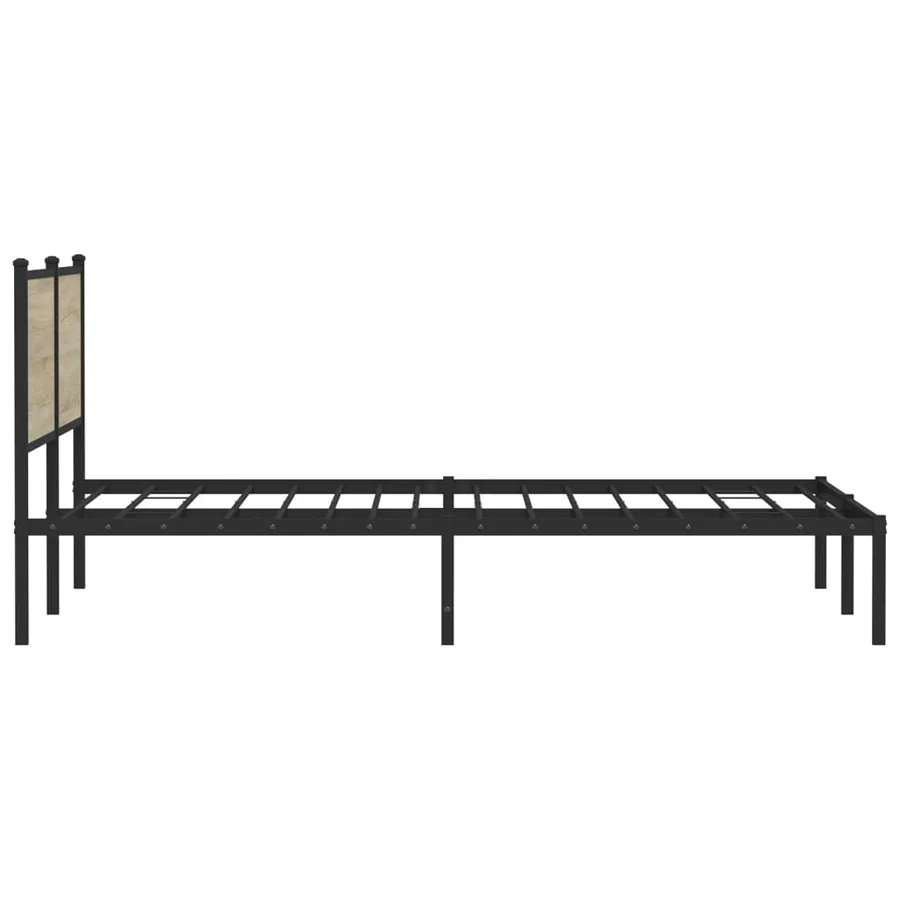Cadre de lit en métal sans matelas chêne sonoma 183x213 cm - 6