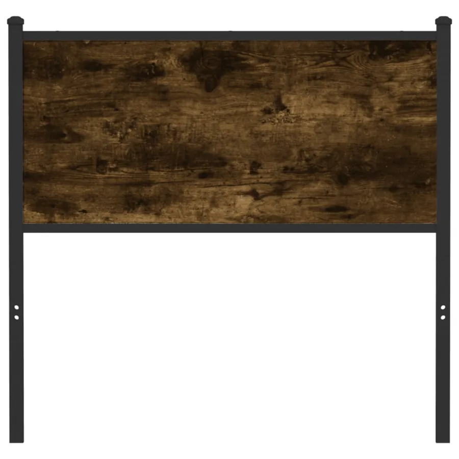 Tête de lit de remplacement chêne fumé 75 cm bois d'ingénierie et acier - 3