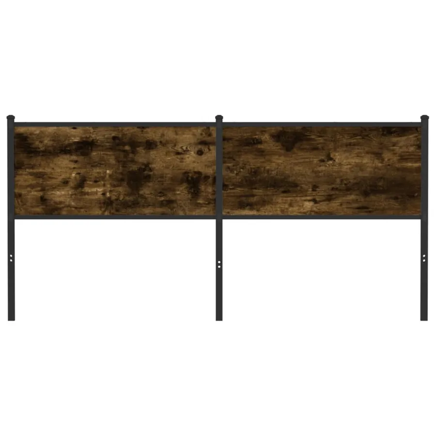 Tête de lit de remplacement chêne fumé 160 cm bois d'ingénierie et acier - 3