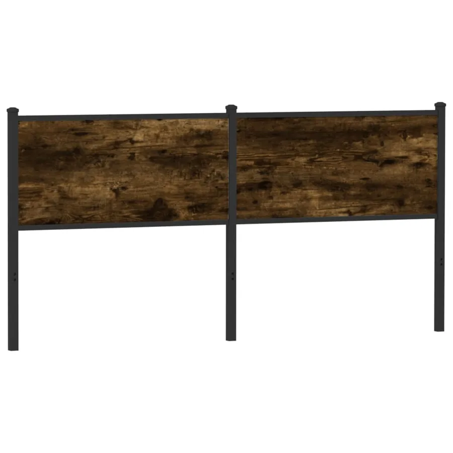 Tête de lit de remplacement chêne fumé 160 cm bois d'ingénierie et acier - 5