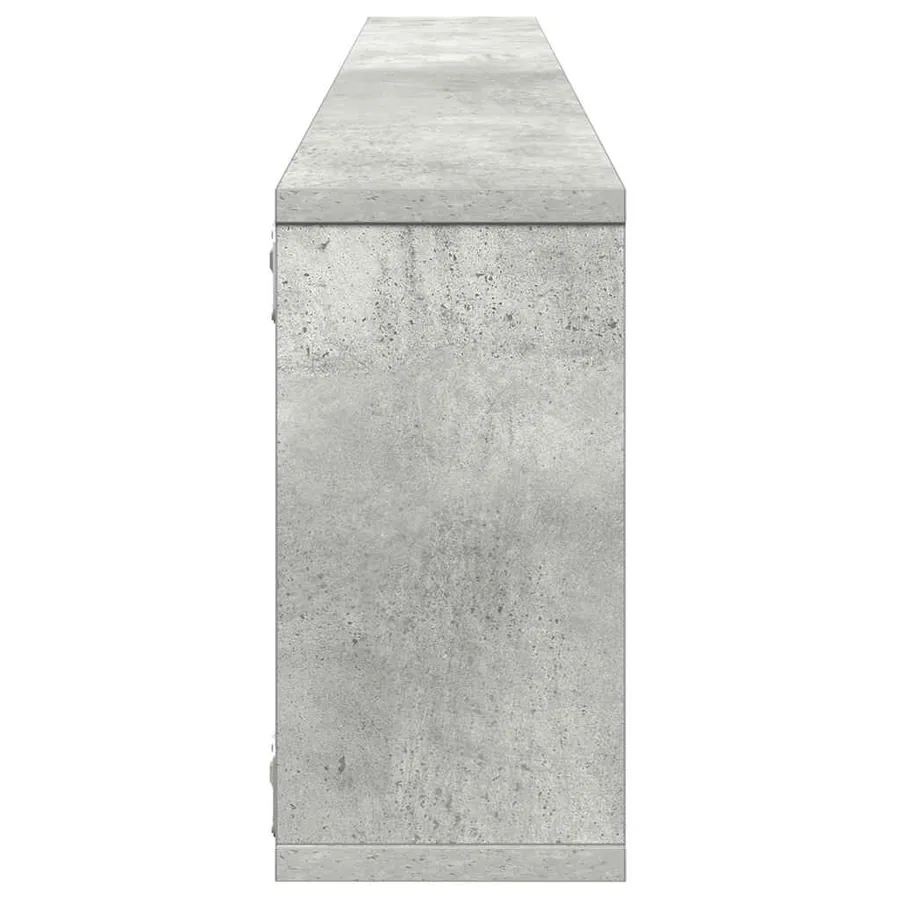 Étagères cube murales 2 pcs gris béton bois d'ingénierie - 7