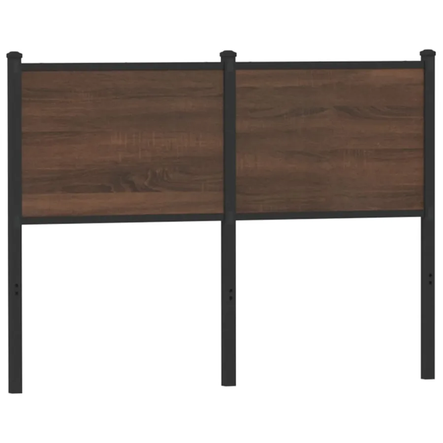 Tête de lit de remplacement chêne marron 120 cm bois d'ingénierie et acier