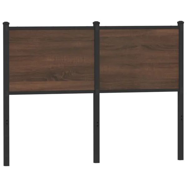 Tête de lit de remplacement chêne marron 120 cm bois d'ingénierie et acier
